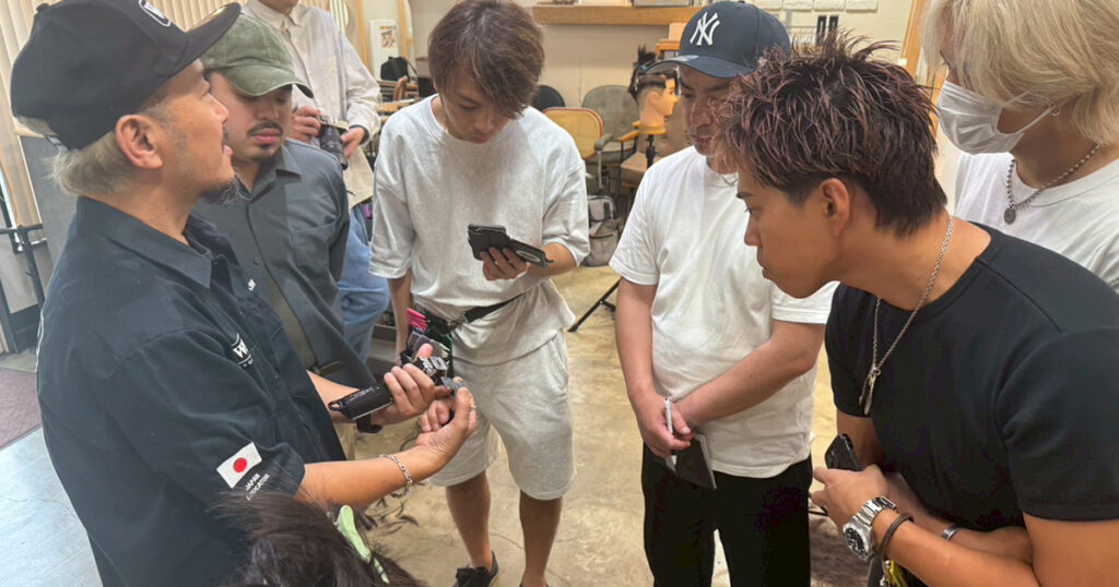 WAHL フェードカットセミナー ローフェード メンテナンス指導の写真